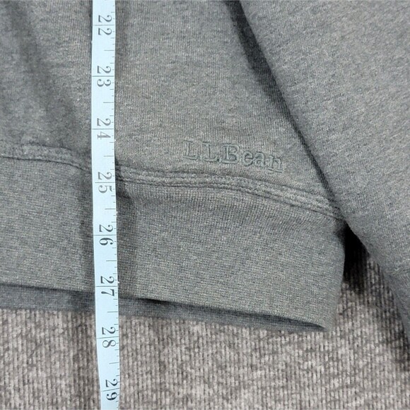 LL Bean Katahdin Iron Works Jacket Mens L Gray Sherpa Lined Full Zip Sweatshirt - Picture 6 of 14